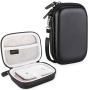 Canboc Hard Carrying Case for Canon Ivy Mobile Mini CLIQ CLIQ+ Instant Camera Printer Wireless Bluetooth Portable Smartphone Photo Printer, Mesh Pocket fit Zink Photo Paper and USB Cable, Black