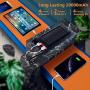Solar Charger 20000mAh, Portable Phone Charger External Battery Pack, Compatible with iPhone Samsung Tablets & More, Type-C and Micro USB Inputs, 3 Outputs, Flashlight, Lanyard, IP54 Rainproof