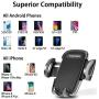 [Upgraded] Car Cup Holder Phone Mount Adjustable Automobile Cup Holder Smart Phone Cradle Car Mount for iPhone 11 Pro/XR/XS Max/X/8/7 Plus/6s/Samsung S10+/Note 9/S8 Plus/S7 Edge(Black)