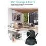 TOOGE WiFi Dog Pet Camera Wireless Security Camera FHD Home Security Indoor Camera with Night Vision 2-Way Audio Motion Detection (Black)