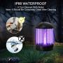 OKK Portable Electronic Indoor Insect Killer, Powerful Bug Zapper with 10 Hours Working Time and Mosquito Killer Safety 3-in-1 Light 360 Degree Outdoor Mosquito Trap for Home, Garden, Camping，Fishing