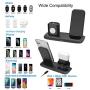 Wireless Charger, 4 in 1 Wireless Charging Station for ipad Apple Watch and iPhone Airpods Pro, Wireless Charging Stand for iPhone 11/11 Pro Max/X/XR/Xs/8 Plus Apple Watch Charger 5 4 3 2 1 Airpods 2