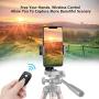 UBeesize Cell Phone Tripod Mount with Wireless Remote, Selfie Stick Monopod Head and Tripod Adapter Stand Holder Compatible with iPhone Android and All Phones