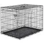 AmazonBasics Single-Door & Double-Door Folding Metal Dog or Pet Crate Kennel with Tray AmazonBasics Single-Door & Double-Door Folding Metal Dog or Pet Crate Kennel with Tray