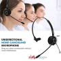 Golvery Bluetooth Office Headset with Boom Mic, Wireless CVC6.0 Noice Cancelling Headset with Charging Cradle, Supports Mute Function, Multi Point, 17 Hours Talking Time for PC Skype Cell Phone