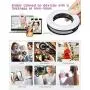 XSY Selfie Ring Light. 3 Lighting Modes. Selfie Fill Light with Multiple LED Bead-Shaped Makeup Lights, Suitable for Selfie, Photography, Livestream White 2020 Upgrade (Black)