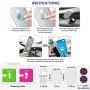 SALEX Cute Magnetic Mount for Car Dashboard and Windshield. 360 Degree Rotation Cell Phone Holder. Universal Swivel Kit for Women. Compatible with Devices up to 7 Inches [Rose Gold/Pink]