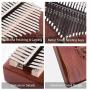 Kalimba Thumb Piano 17 Keys with Tuning Hammer and Study Instruction,Portable Mbira Sanza Finger Piano, Musical Intruments Gifts for Kids Adults Beginners