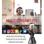 Portable All-in-one Smart Selfie Stick, 360 Rotates Auto Face & Object Tracking Vlog Shooting Smart Phone Mount Holder