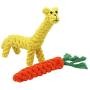 Pacific Pups Products supporting pacificpuprescue.com dog rope toys for aggressive chewers-set of 11 nearly indestructible dog toys-bonus giraffe rope toys-benefits non profit dog rescue.