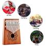 Kithouse Kalimba Thumb Piano 17 Keys, Portable Mbira Finger Piano Include EVA protective Kalimba box, Music Song Book, tuning hammer(Mandala Flower), Gift for Kids Adult Beginners