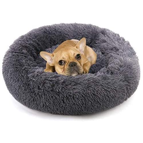 NOYAL Donut Dog Cat Bed, Soft Plush Pet Cushion, Anti-Slip Machine Washable Self-Warming Pet Bed - Improved Sleep for Cats Small Medium Dogs (Multiple Sizes)