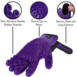 HandsOn Pet Grooming Gloves - Patented #1 Ranked, Award Winning Shedding, Bathing, & Hair Remover Gloves - Gentle Brush for Cats, Dogs, and Horses