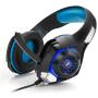 GM-1 Stereo USB+3.5mm Headset for PS4, New Xbox One,Smartphone/Tablet and Notebook/PC,Mobile Phone， etc. Over-Ear PC Gaming Headset with Stereo Surround Sound, Noise-Canceling Microphone
