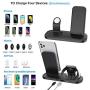 Wireless Charger 4 in 1 Wireless Charging Dock Station for Apple Airpods 2/Pro Fast Wireless Charger Stand for iPhone 11/11pro Max/X/XS/XR/8/8 Plus, Compatibility with Apple Watch Series 5/4/3/2/1