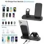 Wireless Charger 4 in 1 Wireless Charging Dock Station for Apple Airpods 2/Pro Fast Wireless Charger Stand for iPhone 11/11pro Max/X/XS/XR/8/8 Plus, Compatibility with Apple Watch Series 5/4/3/2/1