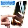 iPhone 7 Plus Case,iPhone 8 Plus Case, ZHIKE Anti-Peep Magnetic Adsorption Case Front and Back Tempered Glass Full Screen Coverage One-Piece Design Flip Privacy Cover (Anti Spy-Clear Golden)