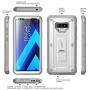 SUPCASE Unicorn Beetle PRO Series Phone Case for Samsung Galaxy Note 9, Full-Body Rugged Holster Case with Built-in Screen Protector for Samsung Galaxy Note 9 2018(White)