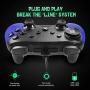 Powtree USB Wired Controller Compatible with Nintendo Switch/PS3/Windows/PC/Android Game Controllers with Gyro Axis Motion Controls Vibration Sense Video Game Accessories - 2 Pack (Blue)