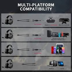 SOMIC G936N Stereo Gaming Headset with Mic for PS4, Xbox One, PC, Mobile Phone, Noise Canceling Over Ear Headphones with Mic, High Fidelity Sound, Ergonomics Design Headsets with 3.5MM Plug
