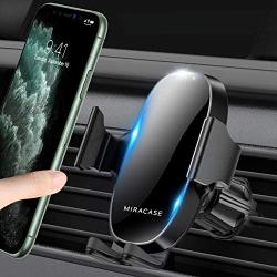 【2020 Upgraded】 Miracase Car Phone Mount, Air Vent Cell Phone Holder for Car, Universal Car Phone Holder Cradle Compatible with iPhone 11/11 Pro/11 Pro Max/XR/Xs/XS Max /8/7/6,Pixel,S10+ and More