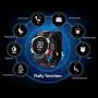 F6 Bluetooth Smart Watch IP68 Waterproof Sport Tracker Watch Outdoor Style Touchscreen with Pedometer, Message Push, Sleep Monitor, Heart Rate, Alarm Clock and Stopwatch (Silver + Black)