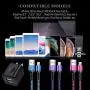 iPhone Chargers [4Pack], USB Wall Plug with Braided Phone Cords for iPhone SE/11 Pro Max/XS Max/XR/10/8 Plus/7/6S, iPad Pro, Mini, iPod Touch, Fast Charging Multi Color Long Cable & Black Charge Block
