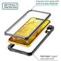 Justcool Designed for iPhone XR Case, Clear Full Body Heavy Duty Protection with Built-in Screen Protector Shockproof Rugged Cover Designed for iPhone XR Cases (2018) 6.1 Inch (Black)