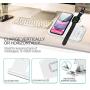 Wireless Charger, QI-EU 4 in 1 Qi-Certified Fast Charging Station Compatible Apple Watch Airpods Pro iPhone 11/11pro/X/XS/XR/Xs Max/8/8 Plus, Wireless Charging Stand Compatible Samsung Galaxy S20/S10