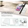 Wireless Charger, QI-EU 4 in 1 Qi-Certified Fast Charging Station Compatible Apple Watch Airpods Pro iPhone 11/11pro/X/XS/XR/Xs Max/8/8 Plus, Wireless Charging Stand Compatible Samsung Galaxy S20/S10
