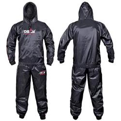 DEFY Heavy Duty Sweat Suit Sauna Exercise Gym Suit Fitness, Weight Loss, Anti-Rip, with Hood