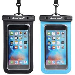 Hiearcool Universal Waterproof Case,Waterproof Phone Pouch Compatible for iPhone 11 Pro Max XS Max XR X 8 7 6S Plus Samsung Galaxy s10/s9 Google Pixel 2 HTC Up to 7.0"，IPX8 Cellphone Dry Bag -2 Pack