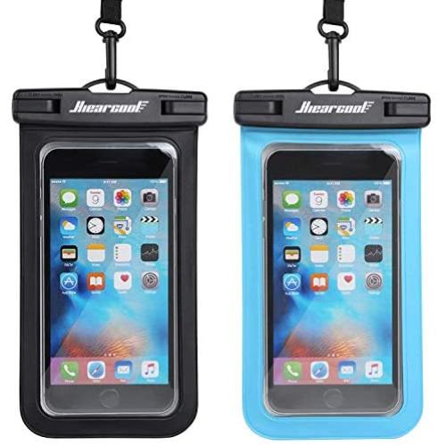 Hiearcool Universal Waterproof Case,Waterproof Phone Pouch Compatible for iPhone 11 Pro Max XS Max XR X 8 7 6S Plus Samsung Galaxy s10/s9 Google Pixel 2 HTC Up to 7.0"，IPX8 Cellphone Dry Bag -2 Pack