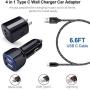 USB C Car Charger Adapter Compatible for Samsung Galaxy S20 A01 A21 A51 A11 A71 A91 A20 A20E S10 A41 M31 A20S A50S S20+ Plus Ultra A30 A40 A90,LG Stylo 6 G9 V60,Wall Charger Fast Charging Type C Cable