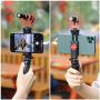 Phone Tripod Mount with Remote, 360 Rotation Smartphone Tripod Adapter with Cold Shoe Cell Phone Holder for iPhone 11/11 Pro/11 Pro Max/X/XS/Xs Max