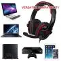 SADES SA708GT Stereo Gaming Headset for PS4, PC, New Xbox One Controller, Noise Cancelling Over Ear Headphones with Mic, Bass Surround, Soft Memory Earmuffs for Laptop Mac Nintendo Switch Games Mobile