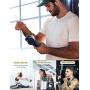 Roffie Massage Gun Muscle Neck Back Massager Deep Tissue Percussion Handheld Shoulder Massager Super Quiet Brushless Motor, 4 Massage Heads 3 Levels(Blue)