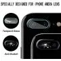 [2 Pack] Tempered-Glass Camera Protector for iPhone 7Plus/8Plus 2.5D Ultra Thin HD Anti-Fingerprint Protective Clear Film for iPhone Lens with 2 Phone Camera Covers (iPhone 7p/8p)