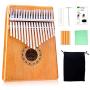 Kalimba 17 Key Thumb Piano, Finger Piano/Mbira 17 Tone Musical Toys with Tune-Hammer and Study Guide, Christmas Day Birthday Gifts Idea for Boyfriend, Girlfriend, Child