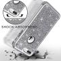 iPhone 8 Plus Case, iPhone 7 Plus Case, Hython Heavy Duty Defender Protective Case Bling Glitter Sparkle Hard Shell Armor Hybrid Shockproof Rubber Bumper Cover for iPhone 7 Plus and 8 Plus, Gray