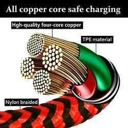 MeiShi MFi Certified iPhone Charger 4 Pack 6FT High Speed Nylon Braided USB Fast Charging&Data Syncs Cord Compatible iPhone Xs/Max/XR/X/8/8Plus/7/7Plus/6S/6S Plus/SE/iPad/iPod (Red+Black).
