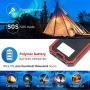 Portable Charger Power Bank 15000mAh, Elzle Solar Charger, Solar Power Bank Battery Pack, High-Speed Charging Solar Phone Charger for iPhone, Samsung and More. (Red)