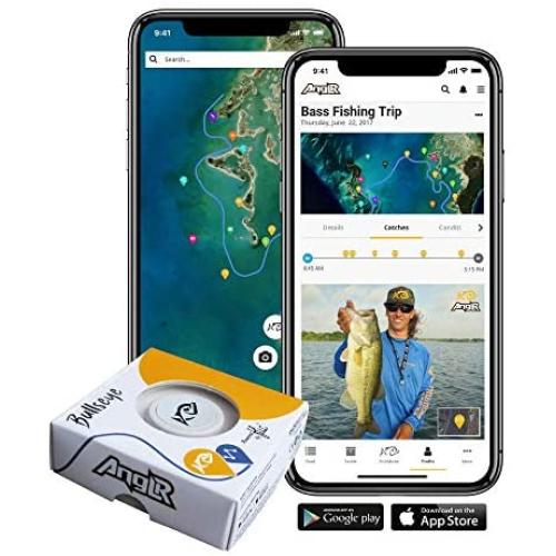 ANGLR Bullseye Fishing Tracker - Portable Bluetooth Smartphone GPS with Satellite Imagery and Logbook for Kayak, Bass, Saltwater, and Fly Fishing