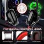 Gaming Headset for PS4, PC, Xbox One, Nintendo Switch, Laptop, PHOINIKAS H9 Xbox One Headset, 7.1 Stereo Sound, Over Ear Headphones with Microphone, Noise Isolating, LED Light, Volume Control (Red)