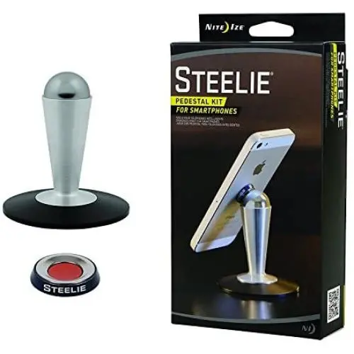 Nite Ize Original Steelie Pedestal Kit for Smartphones - Magnetic Smartphone Tabletop Stand Nite Ize Original Steelie Pedestal Kit for Smartphones - Magnetic Smartphone Tabletop Stand