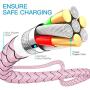 USB C Cable, MARGE PLUS Type C Charging Cable 3 Pack (6Ft) Braided Fast Charging Cord Compatible with Samsung Galaxy A20 A50 A51 A71 A10 A10e S10 S20 Plus Note10, LG Stylo 5 4,and Other USB C Device