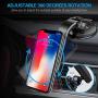 Suction Cup Phone Holder for Socket Users, pop-tech Dashboard Car Phone Mount for Collapsible Grip with Adjustable 360°Rotation, Includes 3M Sticky Adhesive Replacement for Expanding Stand - Black