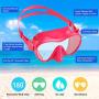 Rodicoco Snorkel Set Frameless Snorkel Goggles Foldable Snorkel Gear Detachable Snorkel Mask with 180° Panoramic View and Anti Fog Tempered Glass for Swimming Scuba Diving Snorkeling