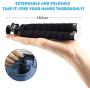 Mini Phone Tripod, SYOSIN Phone Camera Tripod Mount with Bluetooth Control and Universal Clip, 360° Rotating Flexible Tripod Stand Holder for Smartphone, Camera and GoPro
