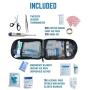 Dog First Aid Kit with Thermometer and Emergency Blanket - Puppy Kit - Pet Safety Supplies for Camping, Walks, Cycling, Car, Hikes - Treat cuts and scrapes - Top Rated